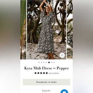 Daughters of India Kyra Midi Dress in Pepper